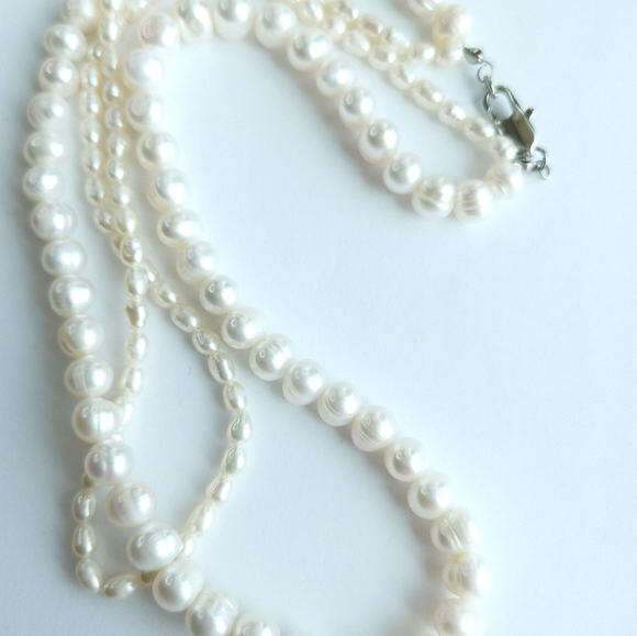 Freshwater Pearl Necklace White 🆕 - Picture 4 of 13